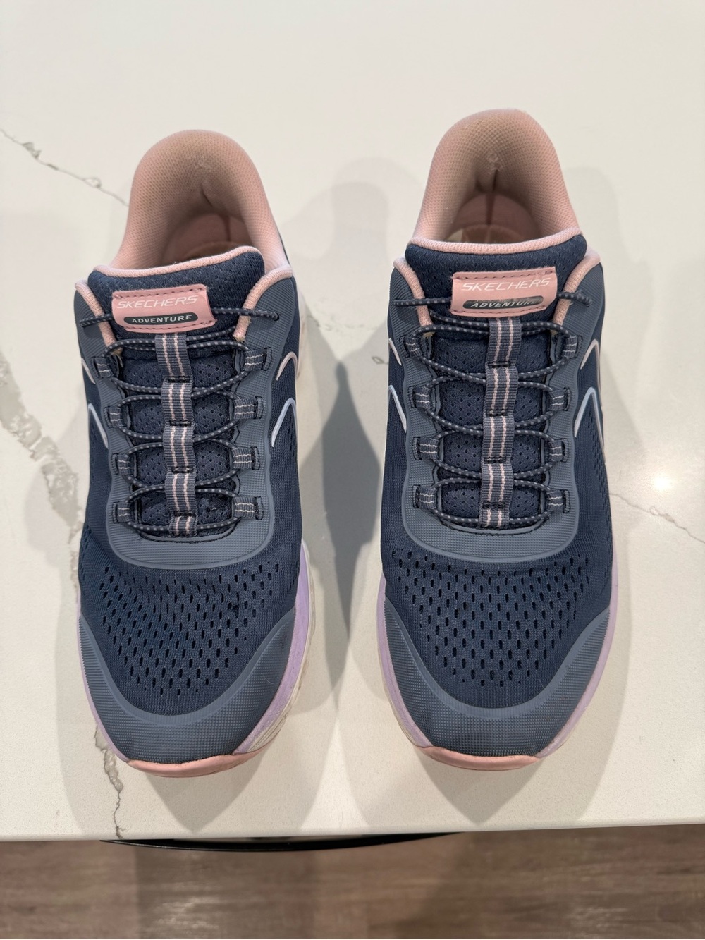 Skechers  Slip Ons Women's Blue and Light Pink Athletic Sneakers